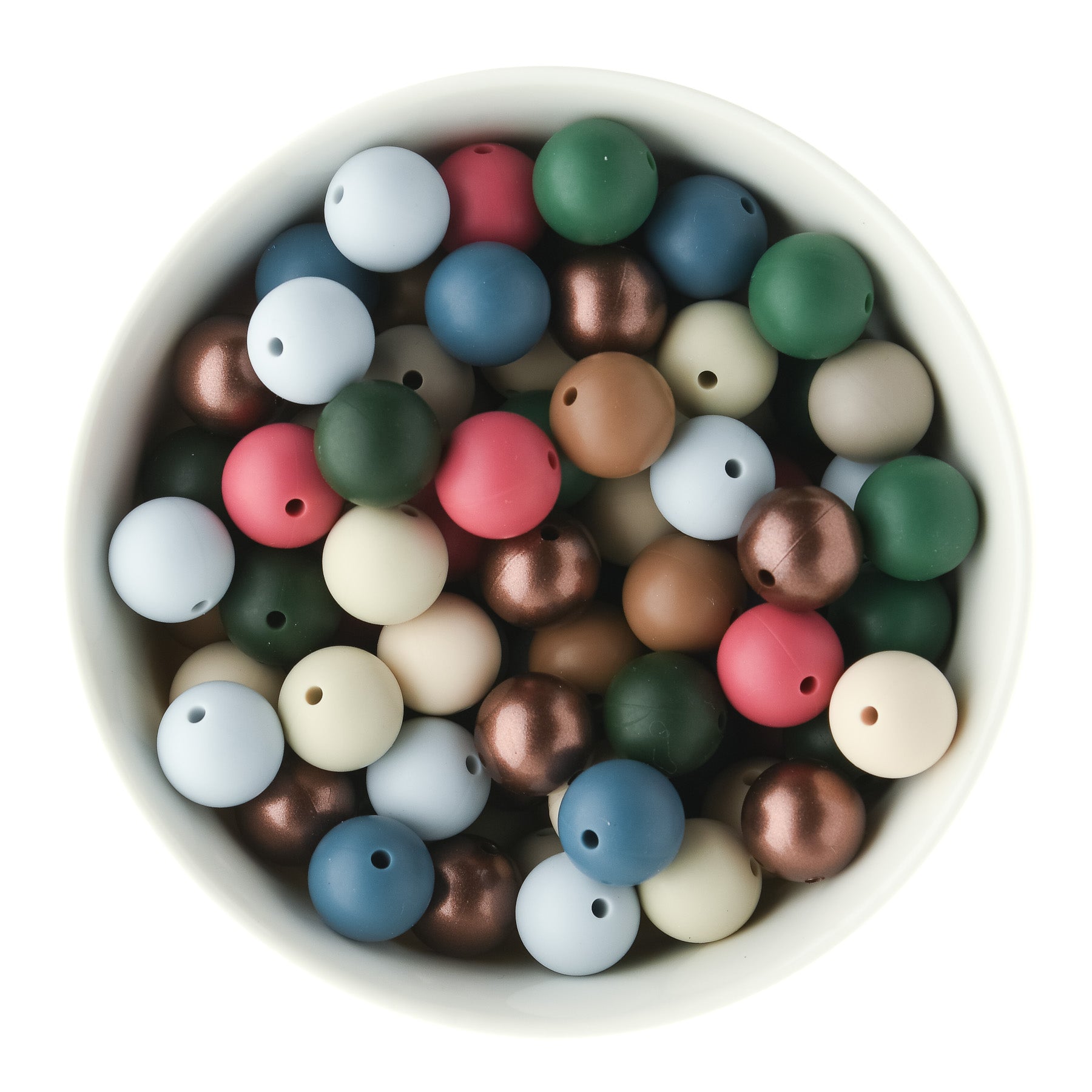 Winter 15mm Round Bead Packs Silicone beads
