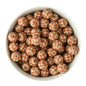 Brown Plaid 15mm Round Silicone Print Beads for silicone bead crafting from Cara & Co