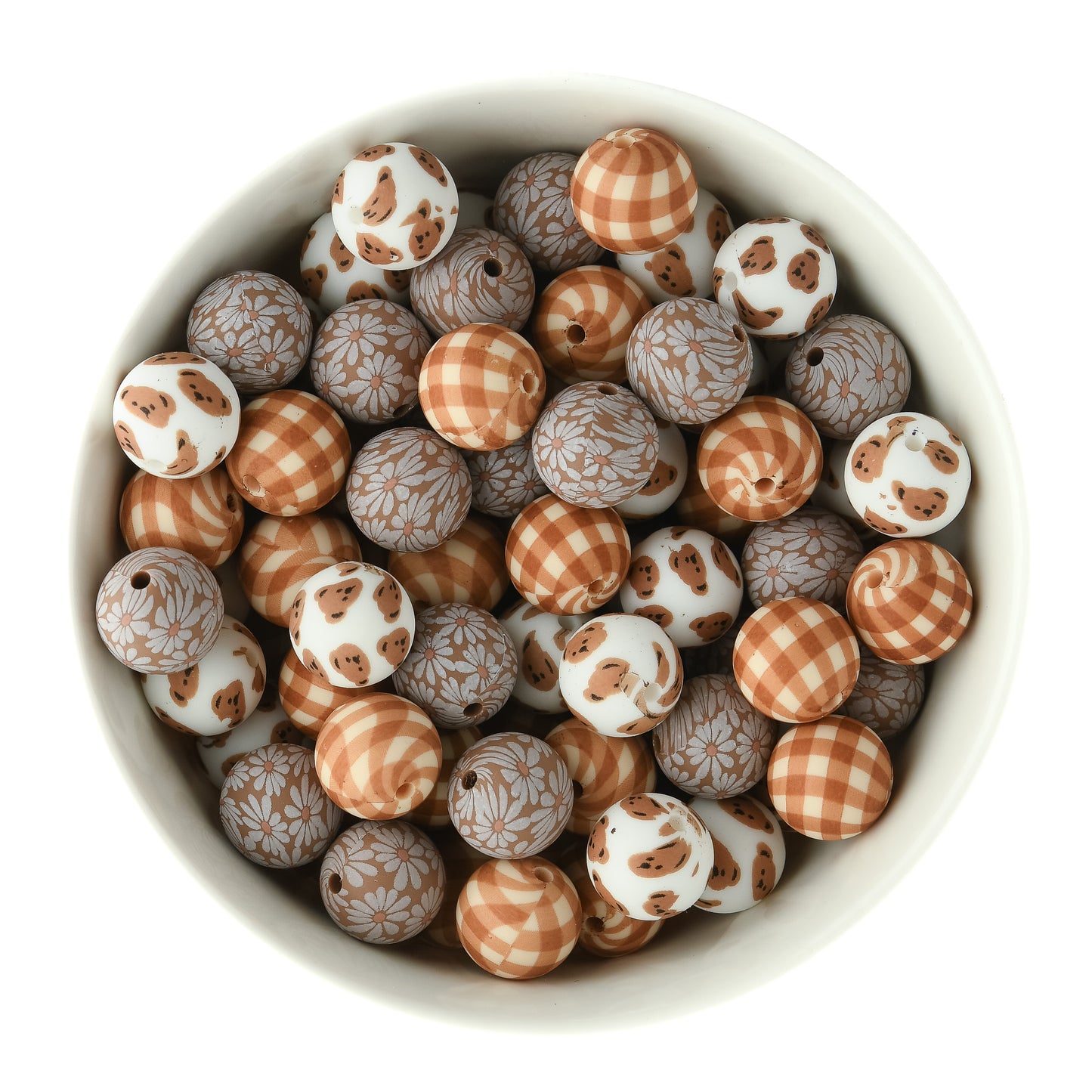 Fall Silicone Print Beads for Silicone bead crafting from Cara & Co Craft Supply