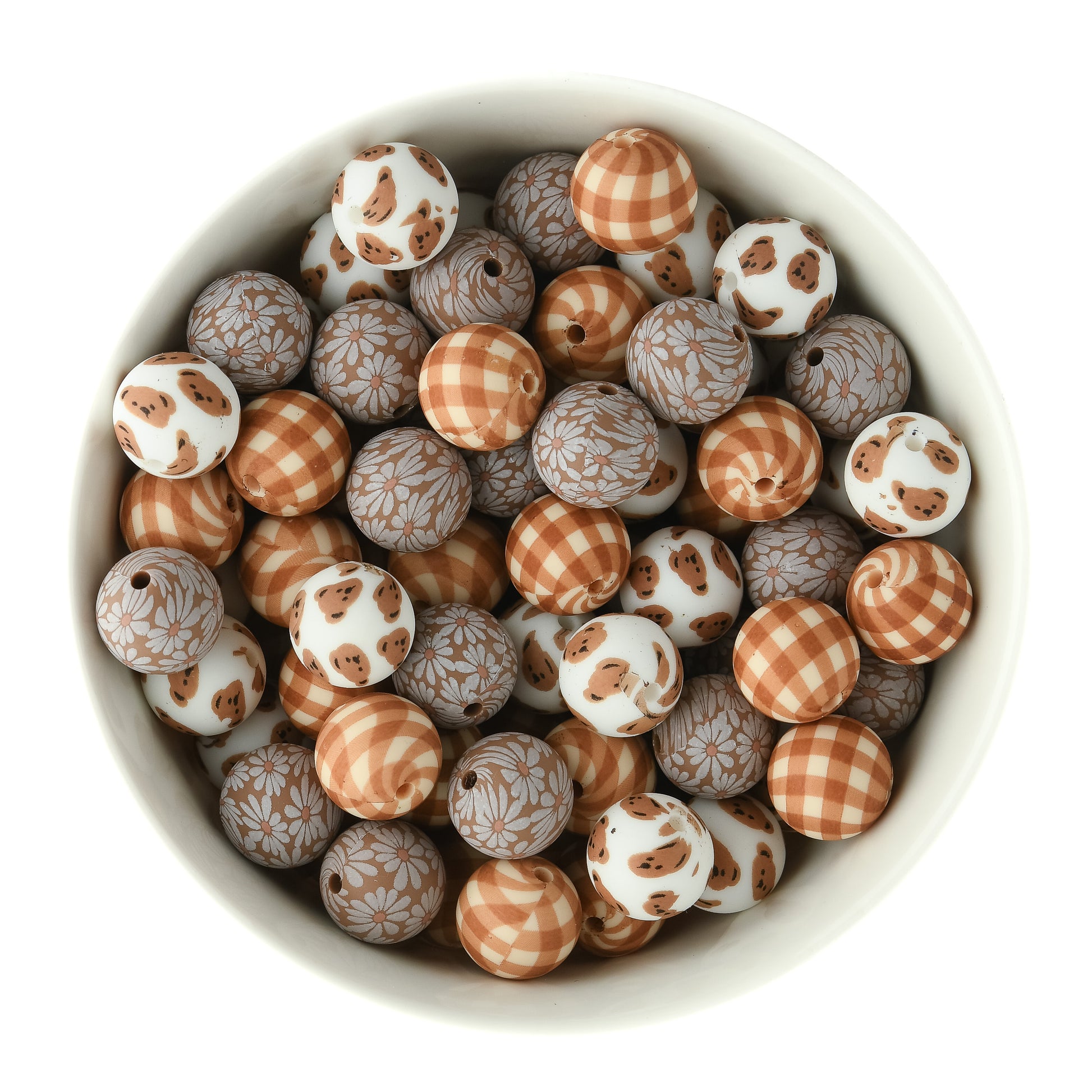 Fall Silicone Print Beads for Silicone bead crafting from Cara & Co Craft Supply