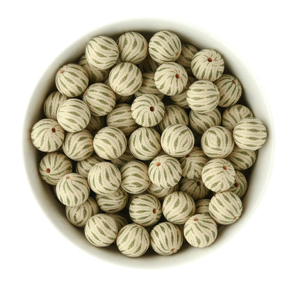 12mm Round Winter Prints Winter Sprigs silicone beads for silicone bead crafting from Cara & Co Craft Supply