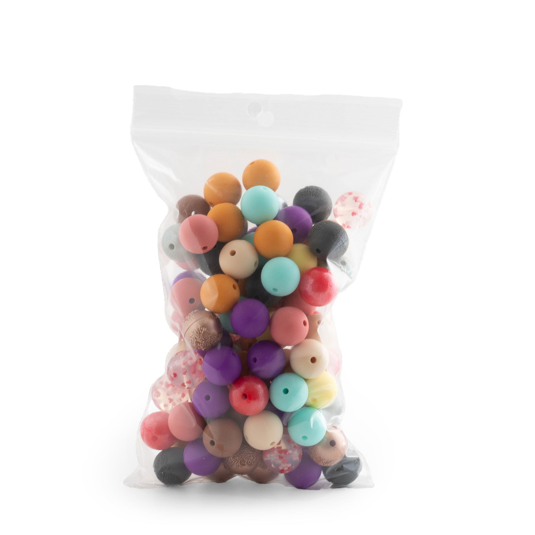 15mm Round Surprise Bag mixed silicone beads