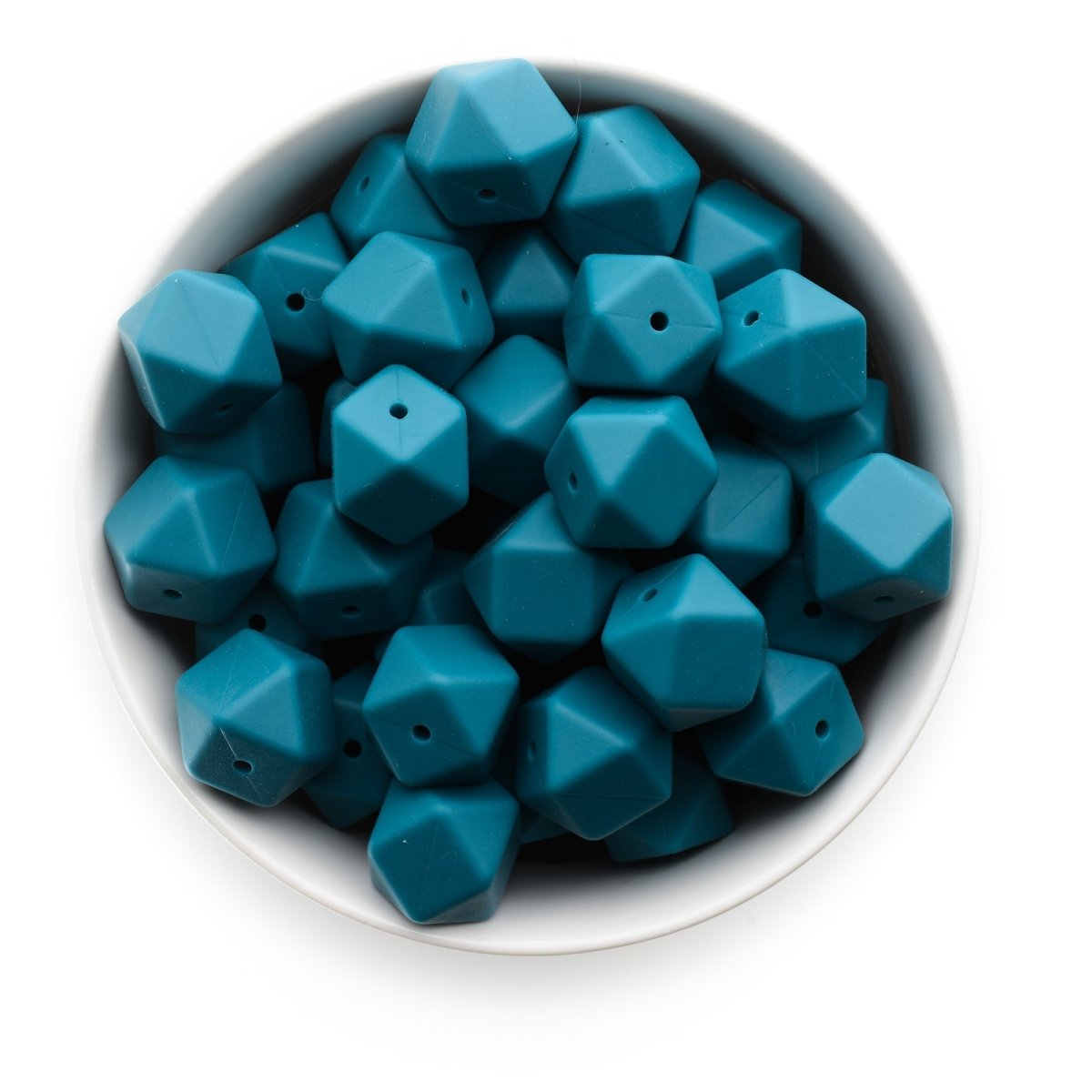 17mm Hexagon Silicone Beads