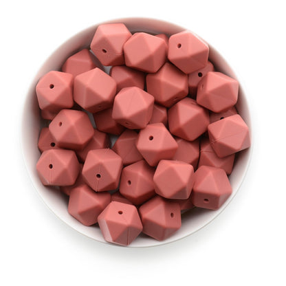 17mm Hexagon Silicone Beads