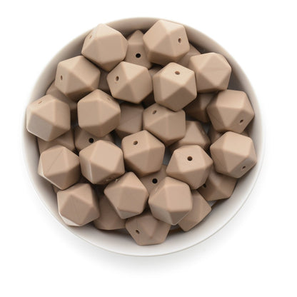 17mm Hexagon Silicone Beads