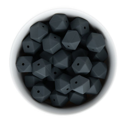 17mm Hexagon Silicone Beads