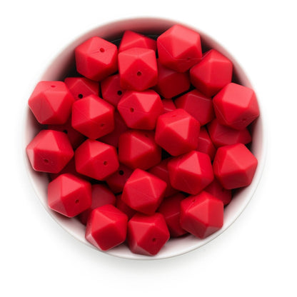 17mm Hexagon Silicone Beads