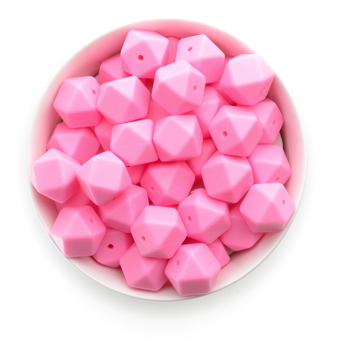 17mm Hexagon Silicone Beads