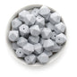 17mm Hexagon Silicone Beads