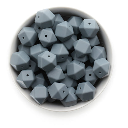 17mm Hexagon Silicone Beads