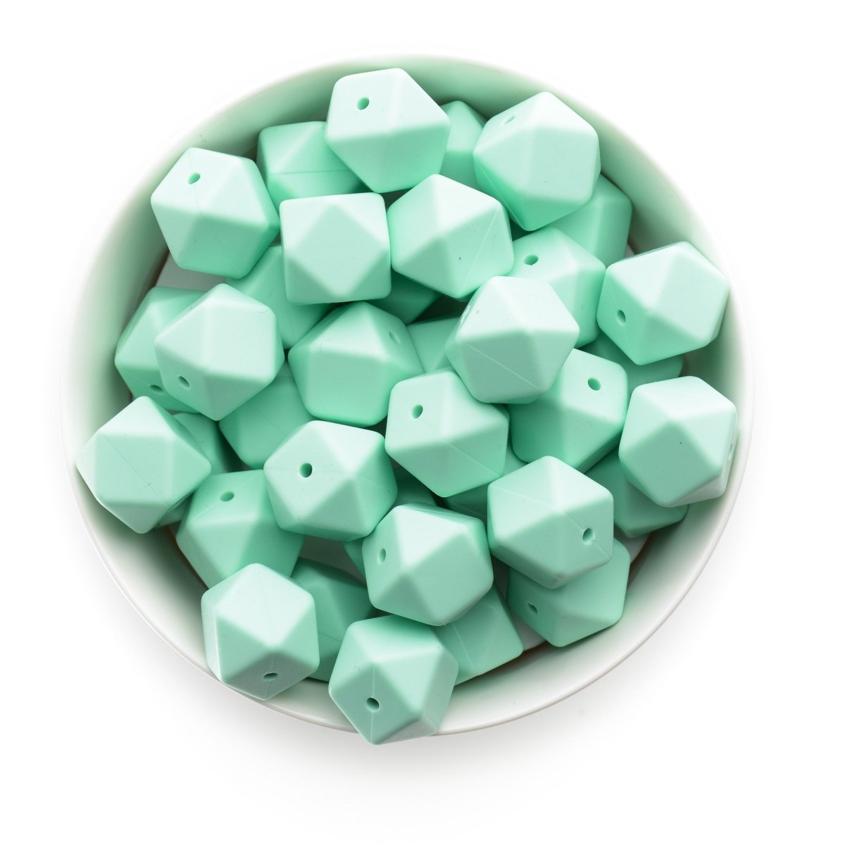 17mm Hexagon Silicone Beads