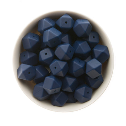 17mm Hexagon Silicone Beads