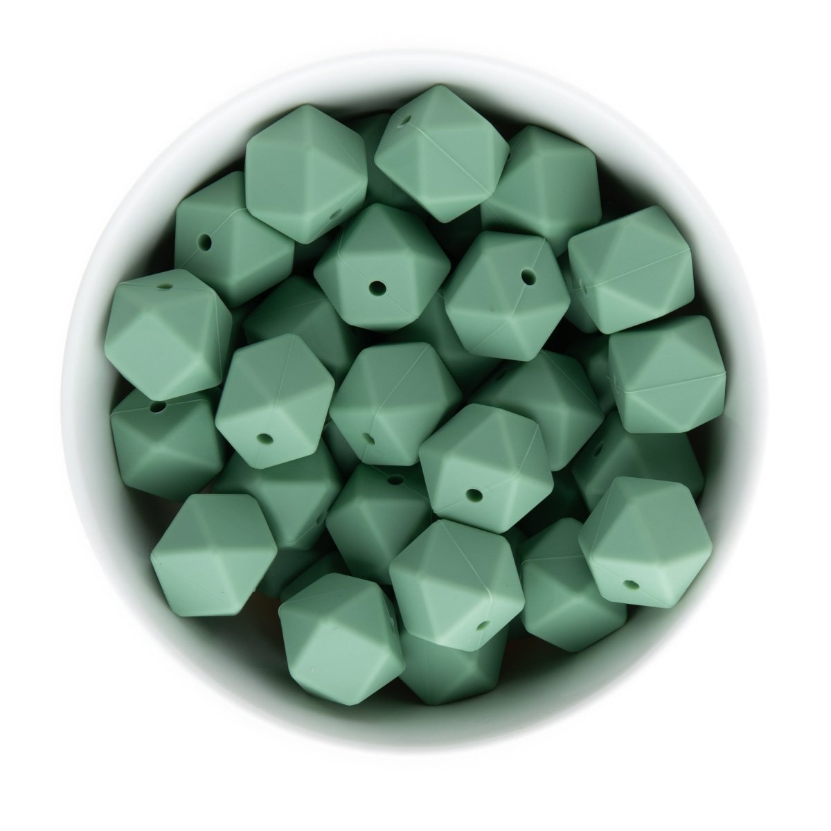 17mm Hexagon Silicone Beads