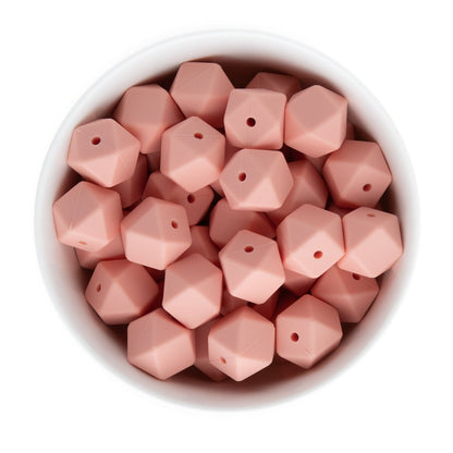 17mm Hexagon Silicone Beads