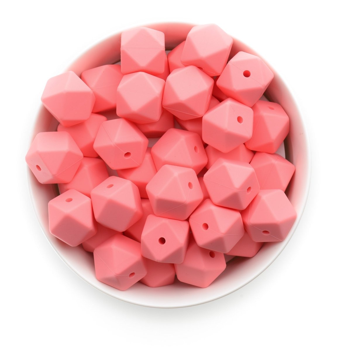 17mm Hexagon Silicone Beads