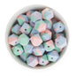 17mm Hexagon Silicone Beads