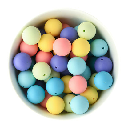 Spring Sorbet 19mm Round Bead Pack with silicone bead for crafting from Cara & Co Crafting supply