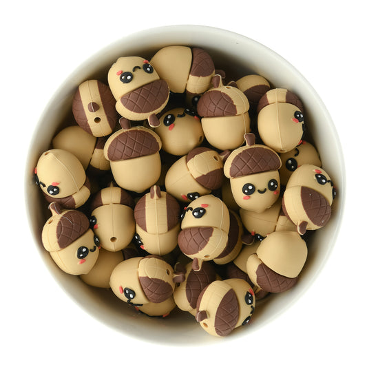 3D Acorn Silicone Focal Bead for Silicone bead crafting from Cara & Co Craft Supply
