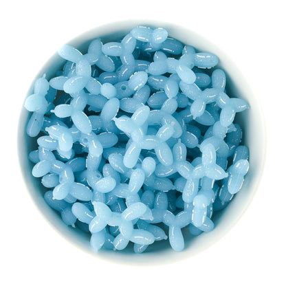 3D Blue Raspberry Balloon Dog Silicone Focal Bead from Cara & Co Crafting Suppy