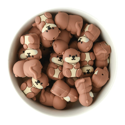 3D Beaver Silicone Focal Bead for silicone crafting from Cara & Co Craft Supply