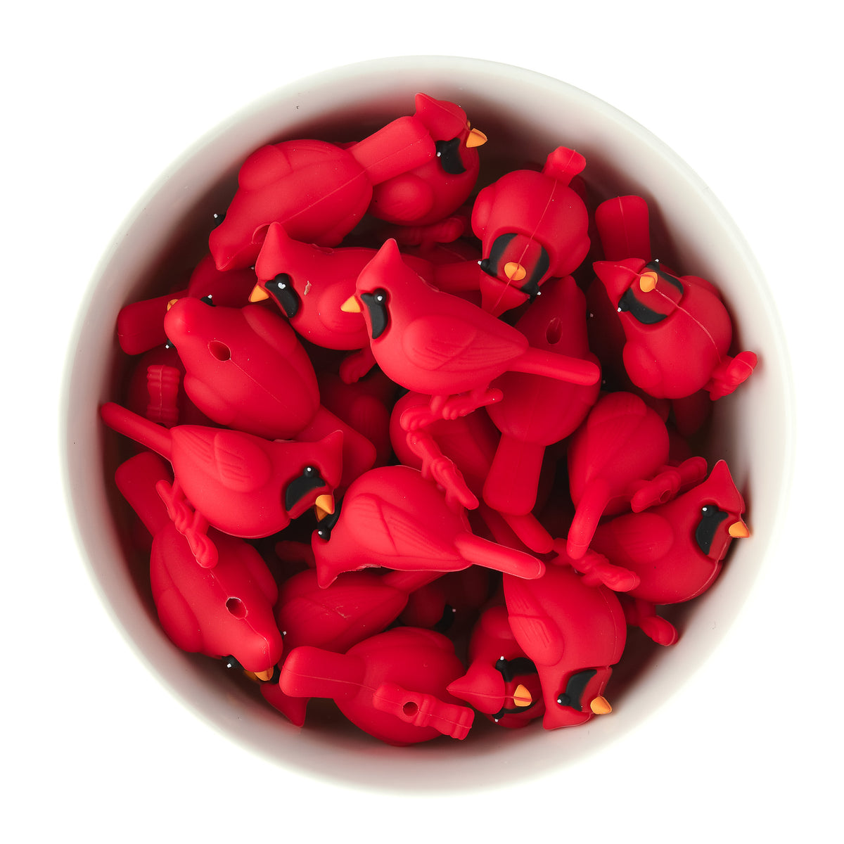 3D Cardinal Silicone Focal Bead for silicone bead crafting from Cara & Co Craft supply