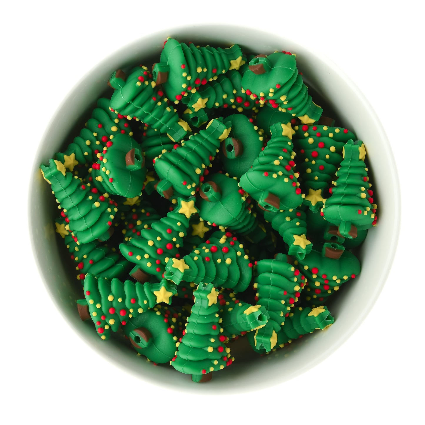 3D Christmas Tree Silicone Focal Beads