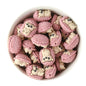 3D Hedgehog Pink Silicone Focal Beads