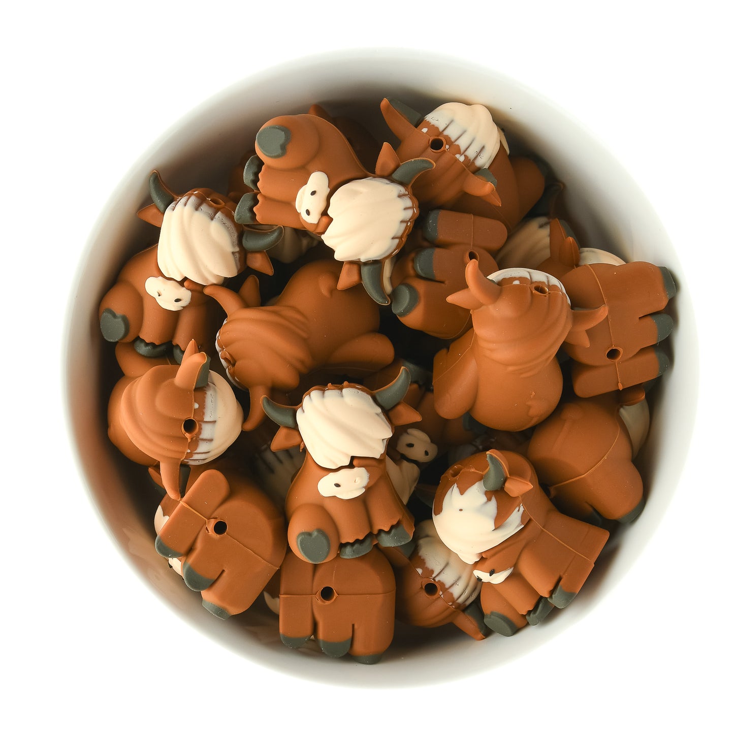 3D Highland Cow Silicone Focal Beads