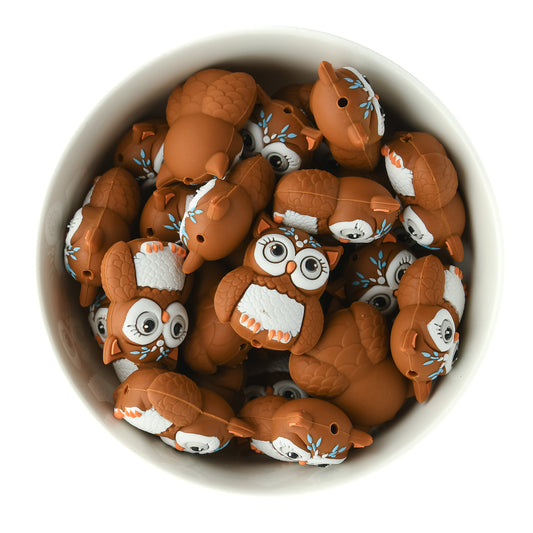 3D Owl Silicone Focal Beads for silicone bead crafting from Cara & Co Craft Supply