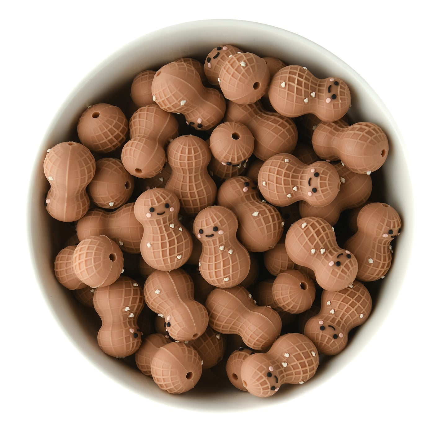 3D Peanut Silicone Focal Bead for silicone bead crafting from Cara & Co craft supply