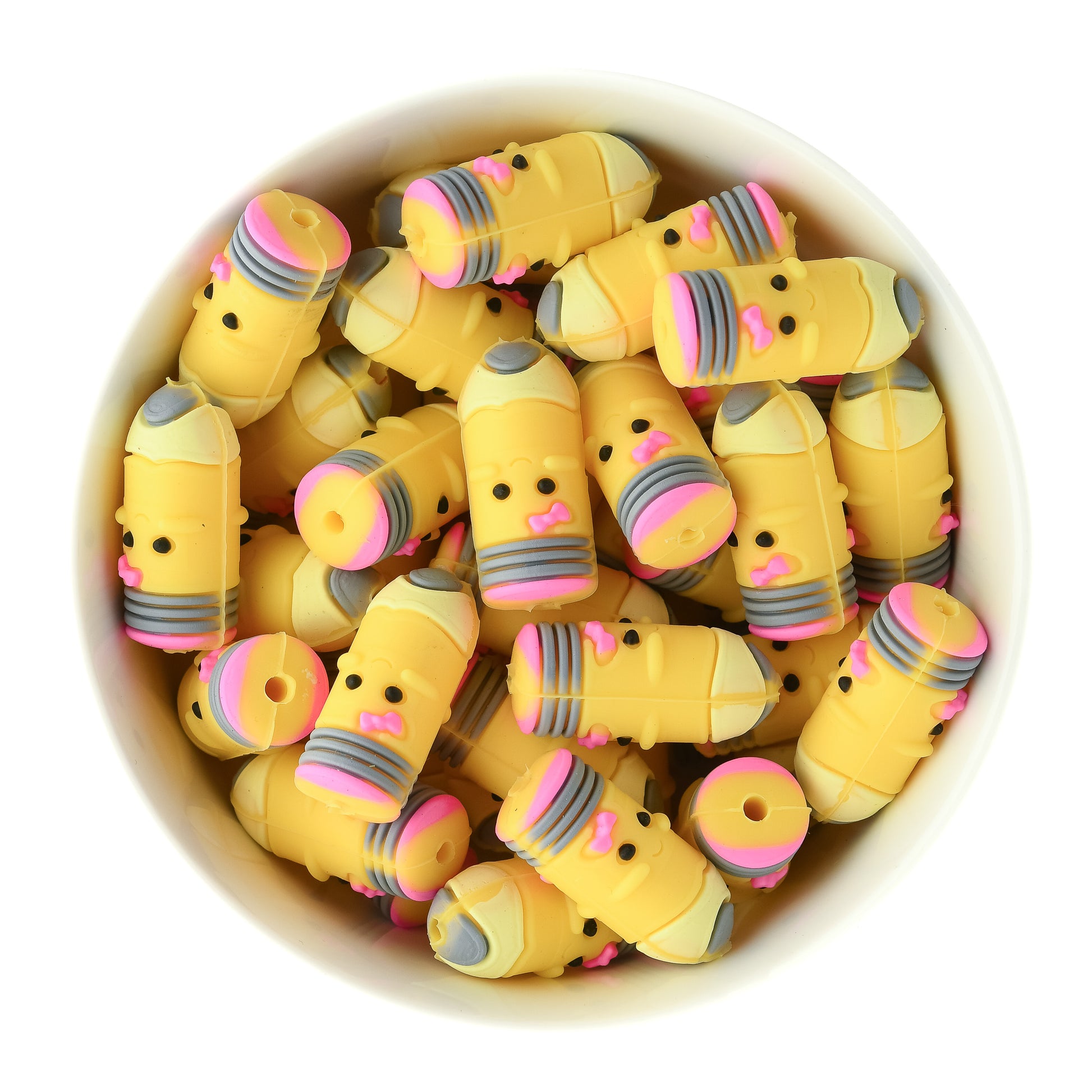 3D Pencil Silicone Focal Bead for silicone bead crafting from Cara & Co