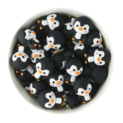 3D Penguin Silicone Focal beads