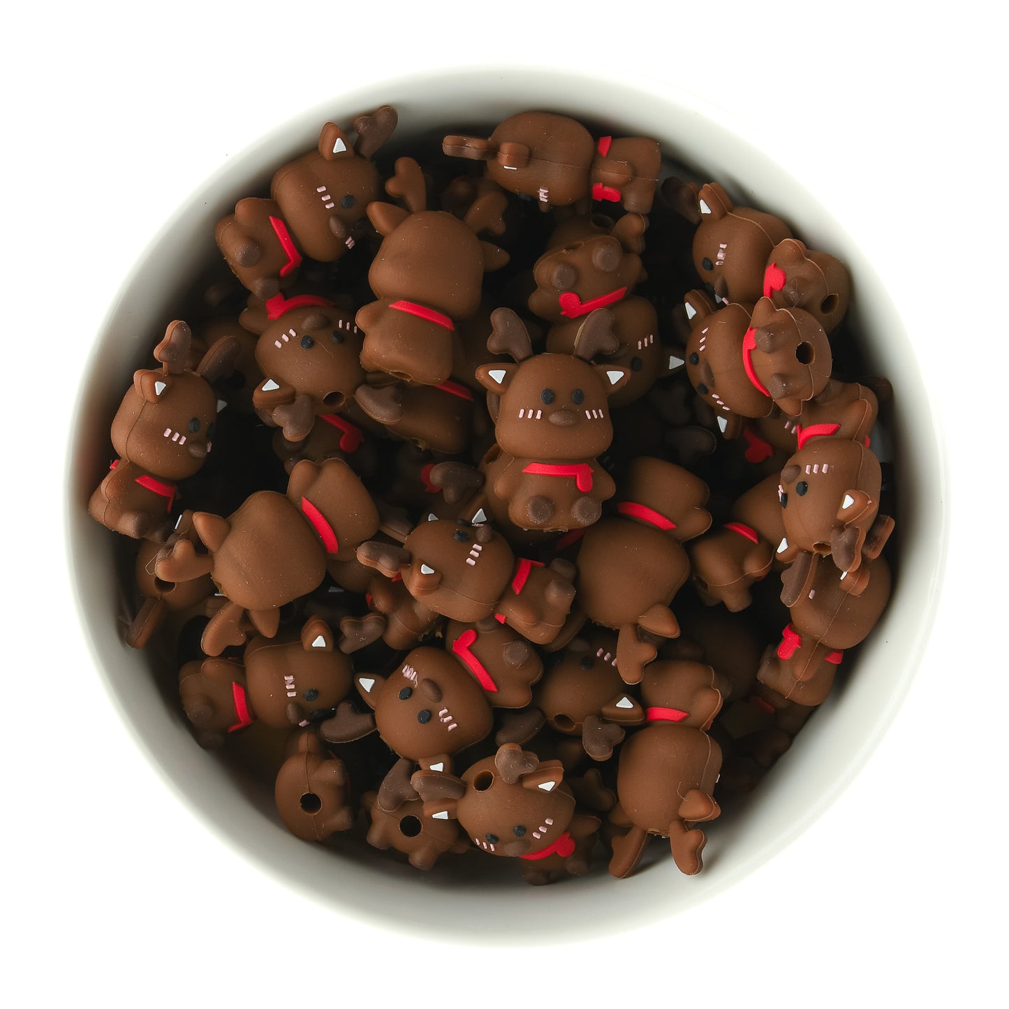 3D Reindeer Silicone Focal Beads from Cara & Co Craft Supply