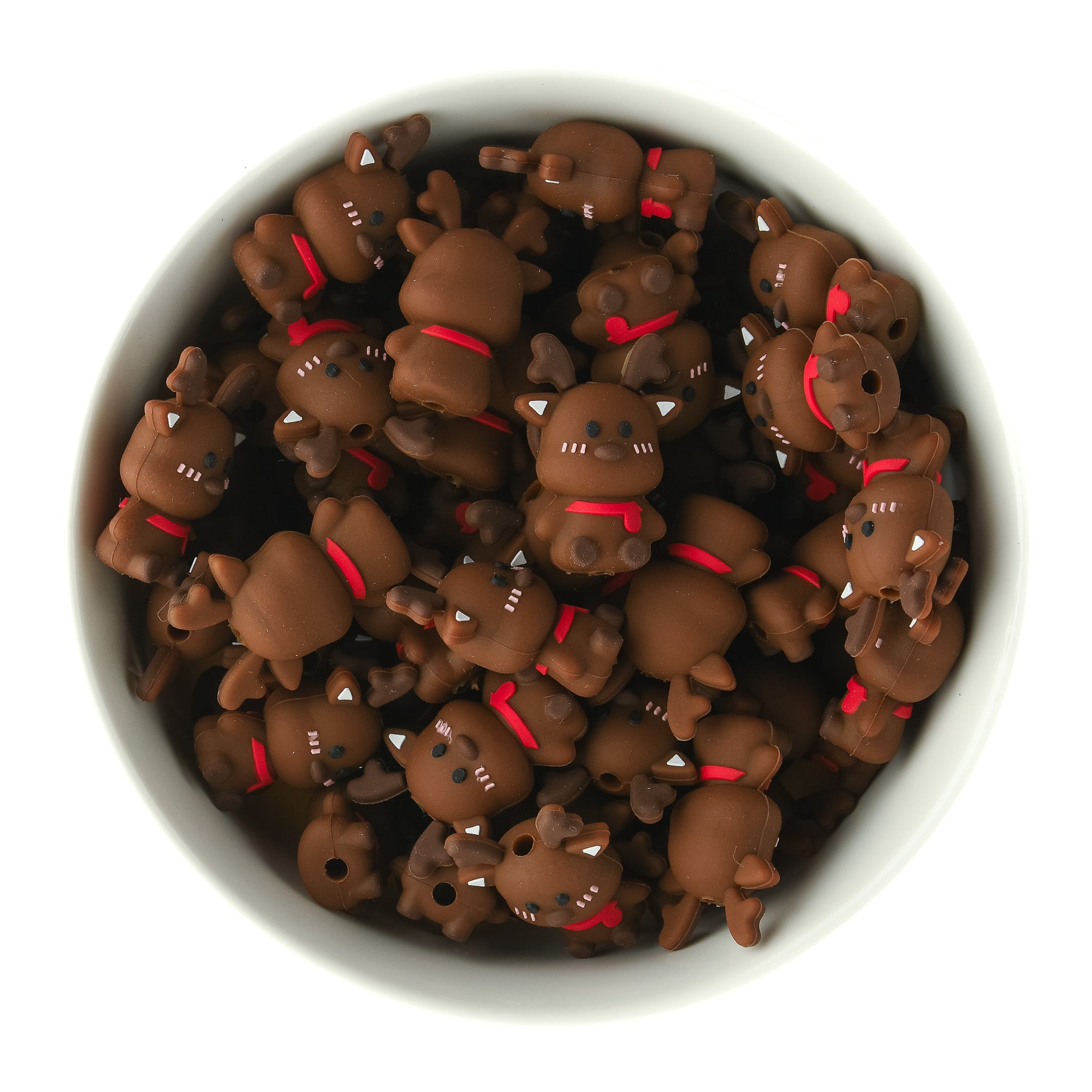 3D Reindeer Silicone Focal Beads from Cara & Co Craft Supply