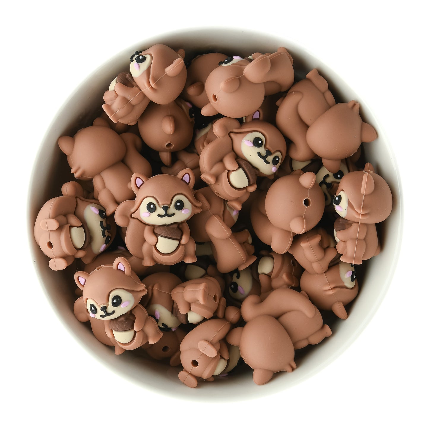 3D Squirrel Silicone Focal Beads