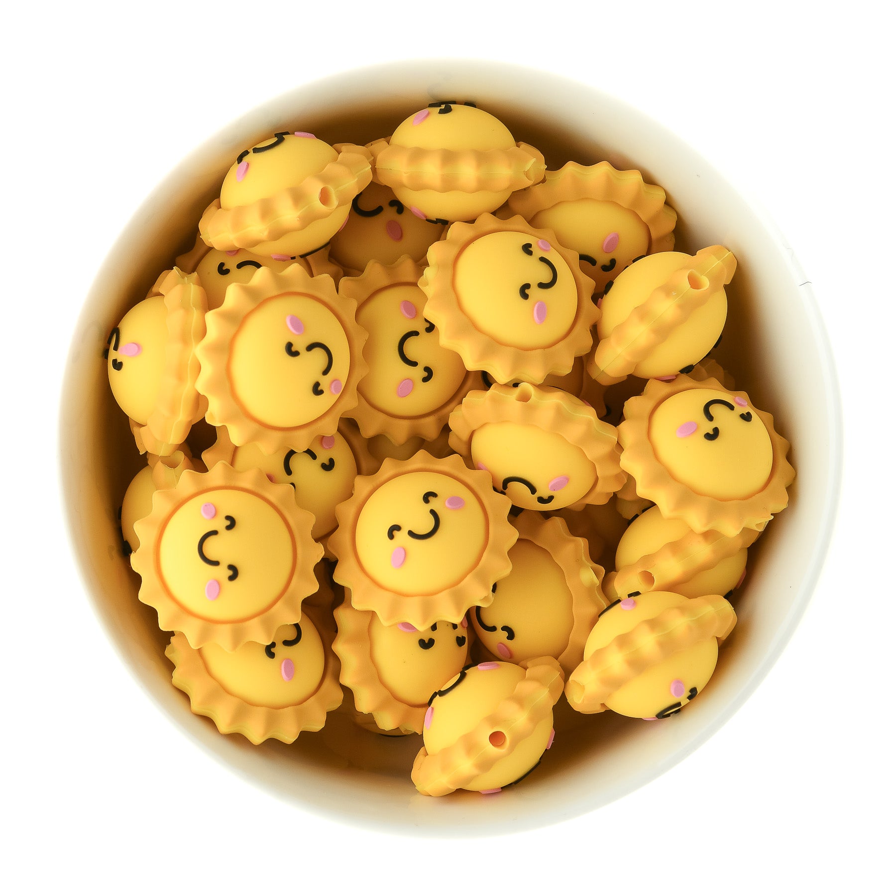 3D Sun Silicone Focal Beads for silicone crafting from Cara & Co Crafting Supply