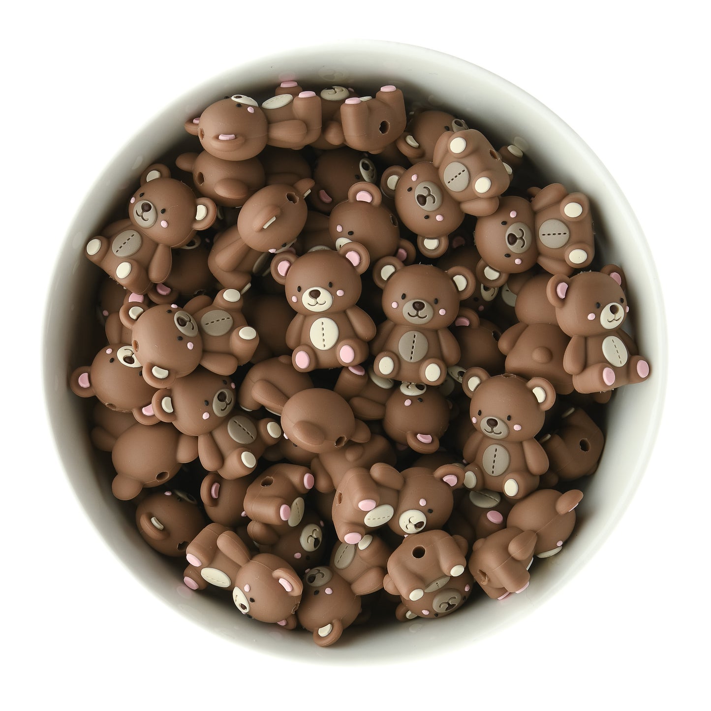 3D Teddy Bear Silicone Focal Beads for silicone crafting from Cara & Co Crafting Supplies
