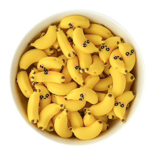3D Banana Silicone Focal Beads from Cara & Co Craft Supply