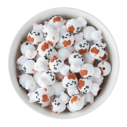 Silicone Focal Beads 3D Cat from Cara & Co Craft Supply