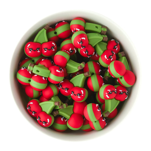 3D Cherries Silicone Focal Beads from Cara & Co Craft Supply