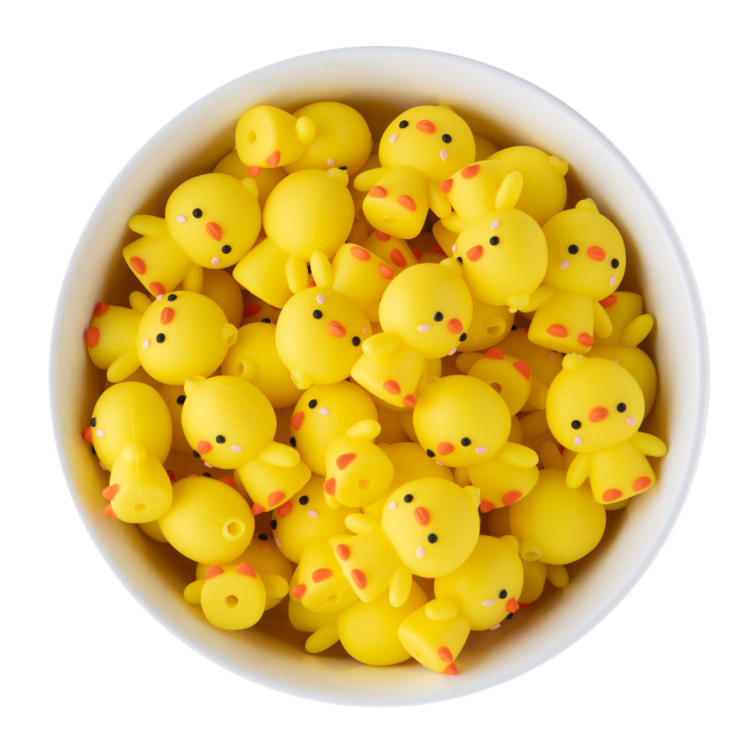 Silicone Focal Beads 3D Duck from Cara & Co Craft Supply