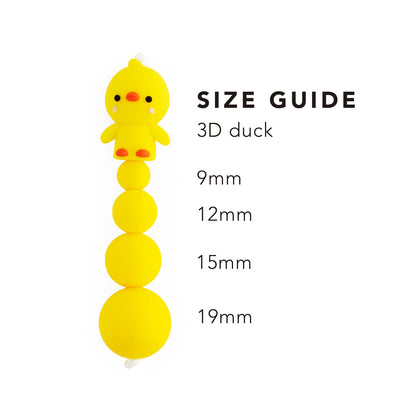 3D Duck Silicone Focal Beads