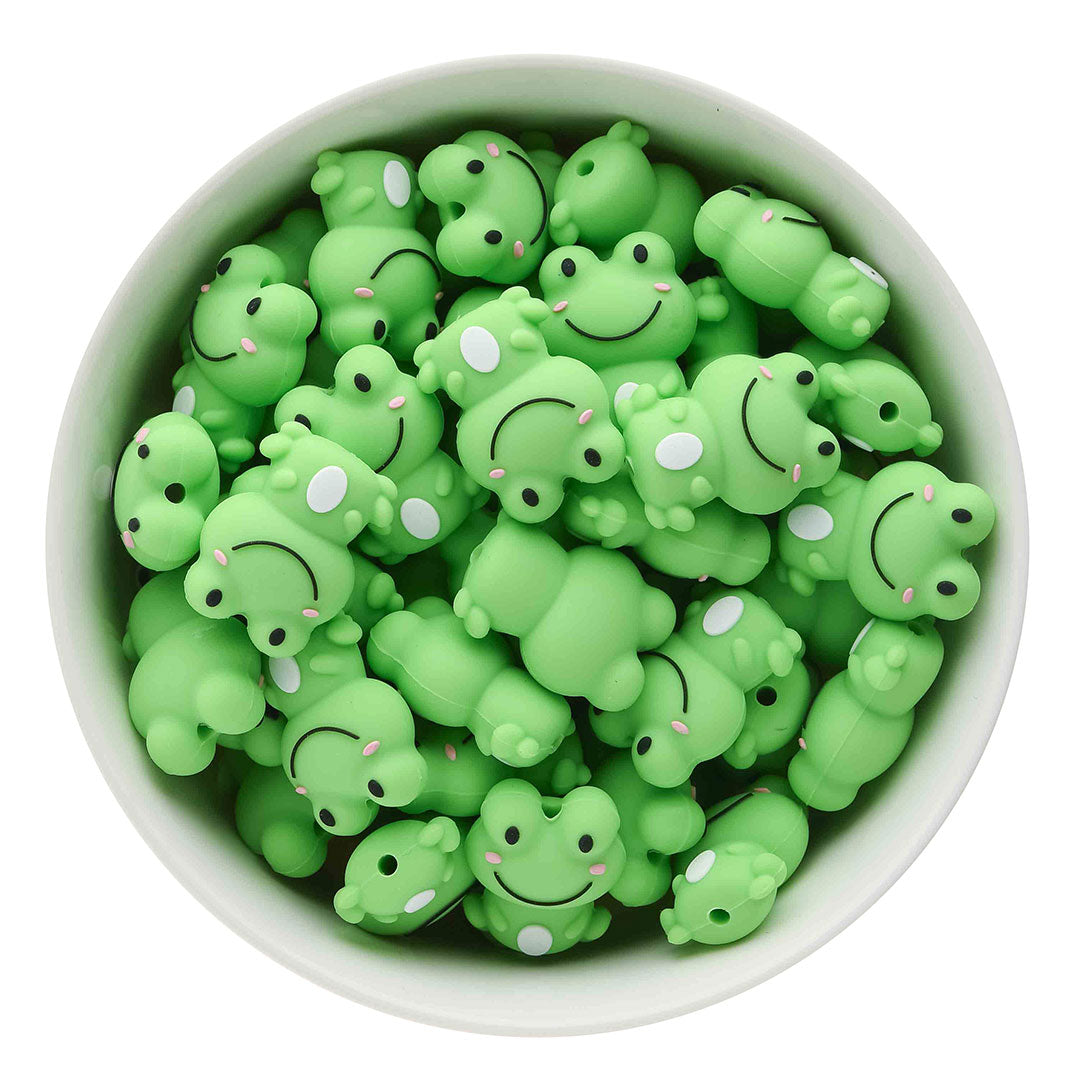 Silicone Focal Beads 3D Frog from Cara & Co Craft Supply