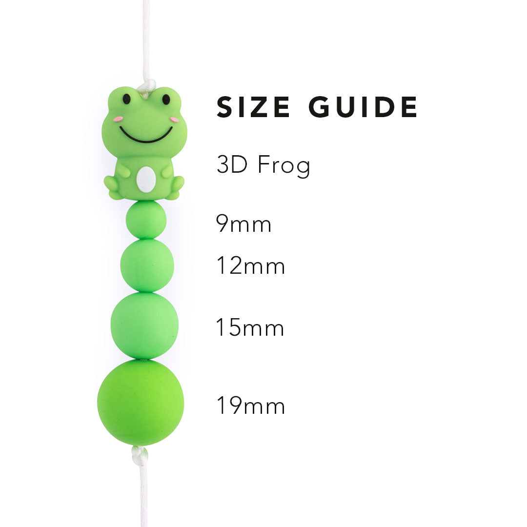 Silicone Focal Beads 3D Frog from Cara & Co Craft Supply