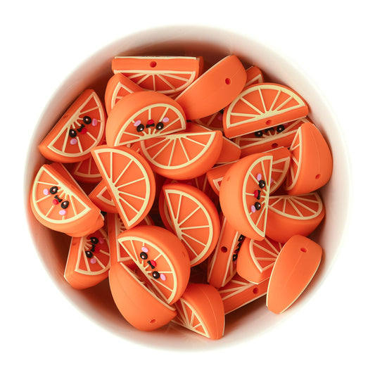 3D Orange Slices Silicone Focal Beads from Cara & Co Craft Supply