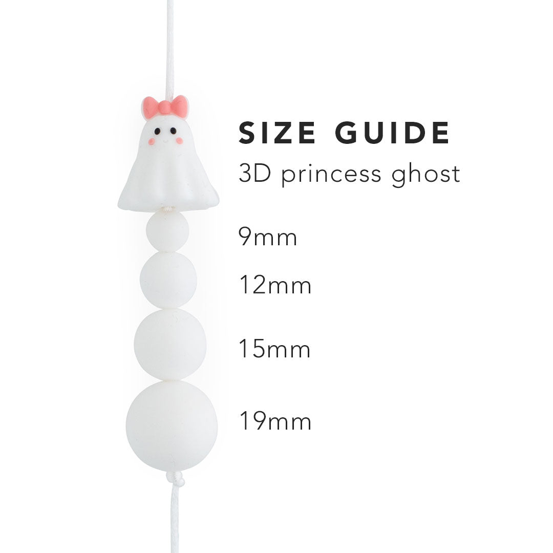 Silicone Focal Beads 3D Princess Ghost from Cara & Co Craft Supply