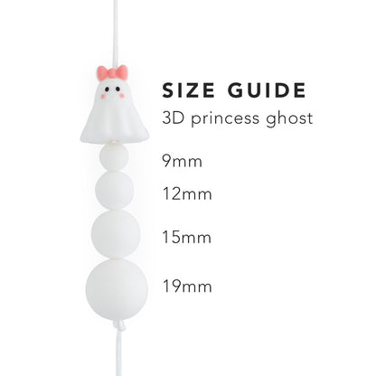 Silicone Focal Beads 3D Princess Ghost from Cara & Co Craft Supply