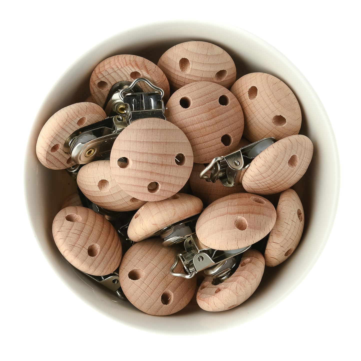 Clips & Clasps Clip - 3 Hole Beech Wood from Cara & Co Craft Supply