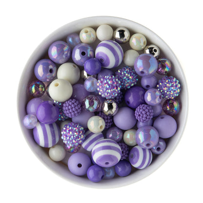 Acrylic Bead Packs Royal Purples Acrylic from Cara & Co Craft Supply