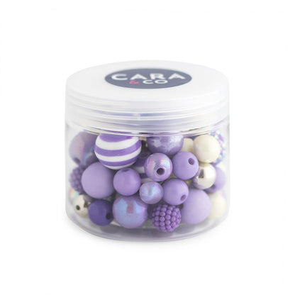 Acrylic Bead Packs Royal Purples Acrylic from Cara & Co Craft Supply